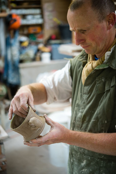 Jeremy Steward in his workshop at Wobage Farm 2016